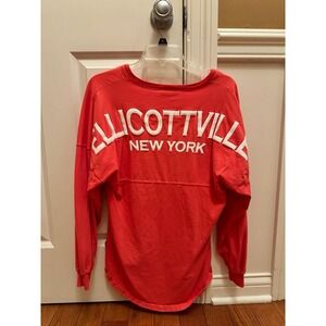 Women's Spirit Jersey Ellicottville ski NY long sleeve shirt V neck oversized co